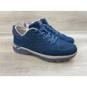 Zeba Hands Free Women's 9.5 Blue Knit Fabric Upper Athletic Trainer Sneaker Shoe