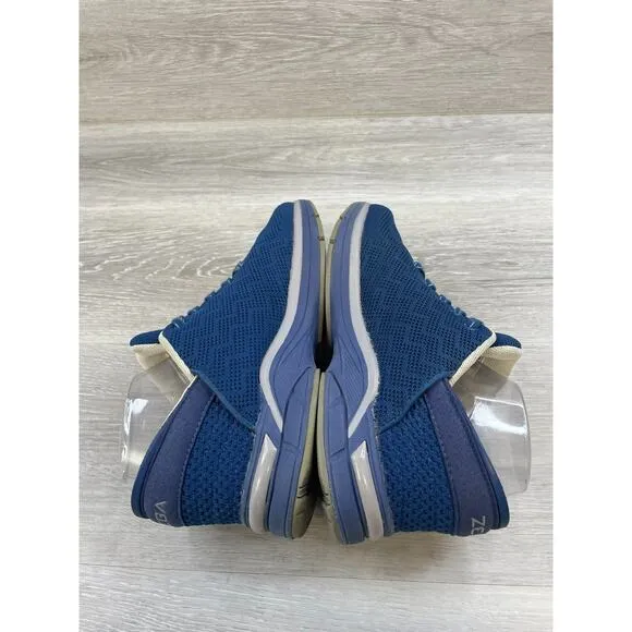 Zeba Hands Free Women's 9.5 Blue Knit Fabric Upper Athletic Trainer Sneaker Shoe