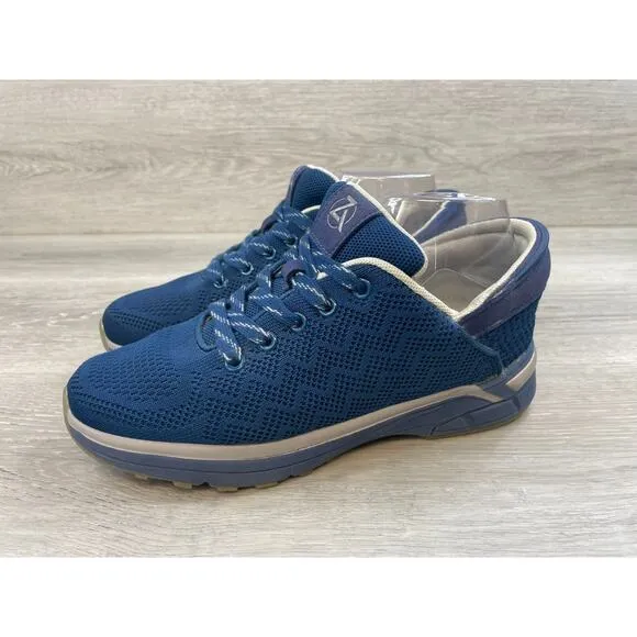 Zeba Hands Free Women's 9.5 Blue Knit Fabric Upper Athletic Trainer Sneaker Shoe
