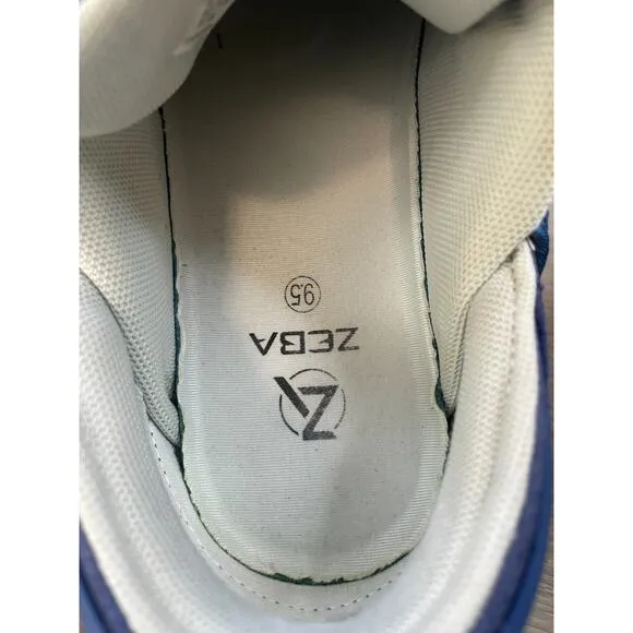 Zeba Hands Free Women's 9.5 Blue Knit Fabric Upper Athletic Trainer Sneaker Shoe