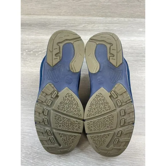 Zeba Hands Free Women's 9.5 Blue Knit Fabric Upper Athletic Trainer Sneaker Shoe