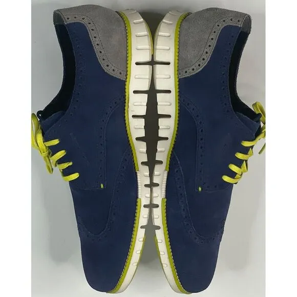 Zero Grand DC‎ Wing S O Men's Blue Suede Dress Shoes Size 13 M