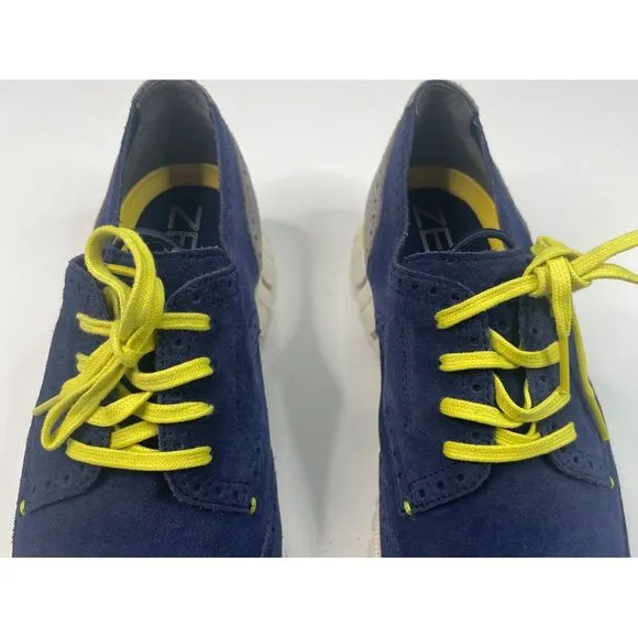 Zero Grand DC‎ Wing S O Men's Blue Suede Dress Shoes Size 13 M