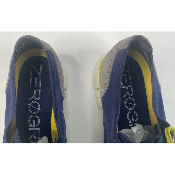 Zero Grand DC‎ Wing S O Men's Blue Suede Dress Shoes Size 13 M