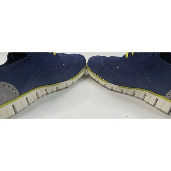 Zero Grand DC‎ Wing S O Men's Blue Suede Dress Shoes Size 13 M