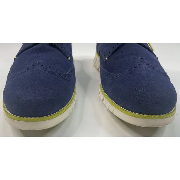 Zero Grand DC‎ Wing S O Men's Blue Suede Dress Shoes Size 13 M