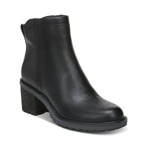 ZODIAC Womens Black Greyson Round Toe Stacked Heel Boots Shoes 9.5 M